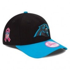 Carolina Panthers Mujer&apos;s New Era 9FORTY NFL Breast Cancer Awareness Hat Cap 885430433396 eb-27693140